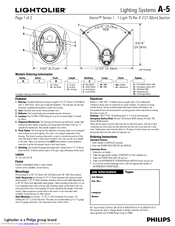 Lightolier Aleron Series 1-1 Specification Sheet
