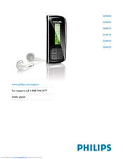 Philips SA4010 - 1 GB Digital Player Quick Start Manual