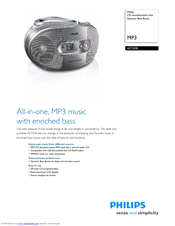 Philips AZ1038/12 Specification Sheet