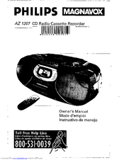 Philips/Magnavox AZ1207 Owner's Manual