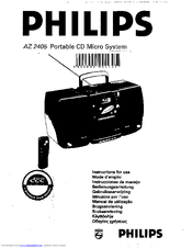 Philips AZ2405 Instructions For Use Manual