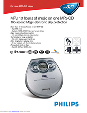 Philips EXP321/10 Specifications