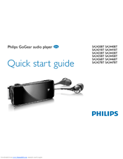 Philips GoGear SA2446BT/02 Quick Start Manual