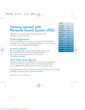 Philips PSS110/07 Quick Start Manual