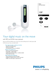Philips SA2110 Specifications