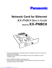 Panasonic KX-PNBC8 User Manual