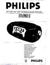 Philips AZ1210 Instructions For Use Manual