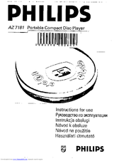 Philips AZ 7181/00 Instructions For Use Manual