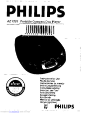 Philips AZ7261 Instructions For Use Manual