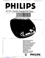 Philips AZ 7474 Instructions For Use Manual