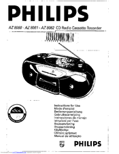 Philips AZ 8060 Instructions For Use Manual