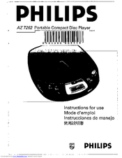 Philips AZ7262 Instructions For Use Manual