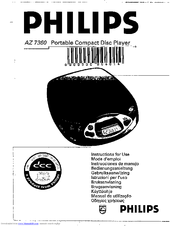 Philips AZ 7360 Instructions For Use Manual