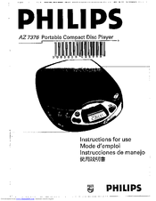 Philips AZ7376/00 Instructions For Use Manual