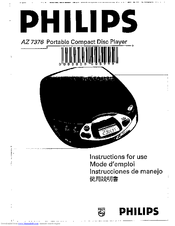 Philips AZ 7376 Instructions For Use Manual