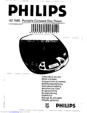 Philips AZ 7565 Instructions For Use Manual