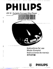 Philips CD15/00 Instructions For Use Manual
