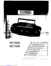 Philips ND 7500/58 User Manual