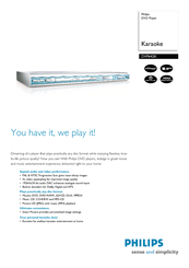 Philips Karaoke DVP642K Brochure & Specs