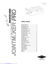 Bridge City Jointmaker Pro Signature Series User Manual