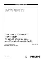 Philips TDA1562SD Datasheet