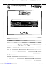 Philips CD 610 Operating Instructions Manual