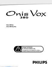 Philips 380 Vox Owner's Manual