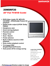 Magnavox 20MDRF20 Features