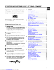 Philips 21PV620/07 Operating Instructions Manual