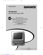 Magnavox MC09D1MG - Tv/vcr Combination - Mono Owner's Manual