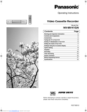 Panasonic NV-MV41GN Operating Instructions Manual