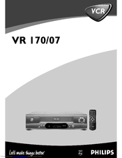 Philips VCR VR 170/07 Manual