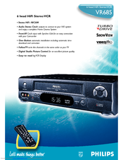 Philips vr 685 Specification Sheet