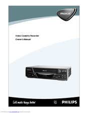 Philips 4-HEAD HI-FI VCR VR620CAT99 Owner's Manual