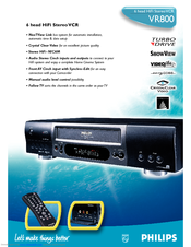 Philips VR800 Specifications
