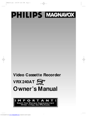 Philips VRX242AT99 Owner's Manual