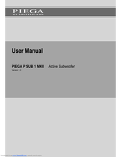 Piega P SUB 1 MKII User Manual