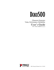 Pinnacle DEKO500 User Manual