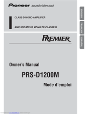 Pioneer PREMIER PRS-D1200M Owner's Manual