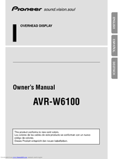 Pioneer AVR-W6100 UC Owner's Manual