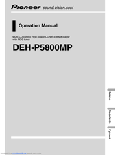 Pioneer DEH P5800MP Operation Manual