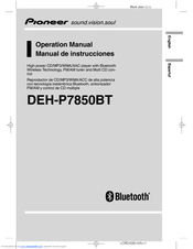 Pioneer DEH-P7850BT Operation Manual