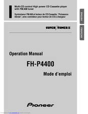 Pioneer P4400 - DEH Radio / CD Player Operation Manual