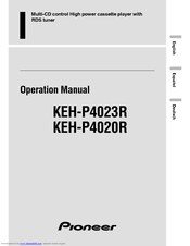 Pioneer KEH-P4023R Operation Manual