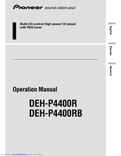 Pioneer DEH-P4400R Operation Manual