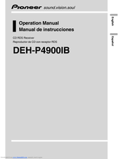 Pioneer DEH-P4900IB - Radio / CD Operation Manual