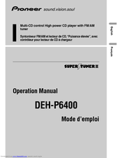 Pioneer DEH-P6400 Operation Manual