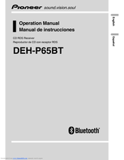 Pioneer DEH-P65BT Operation Manual