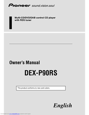Pioneer DEX-P90RS Owner's Manual