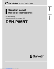 Pioneer DEH-P85BT Operation Manual